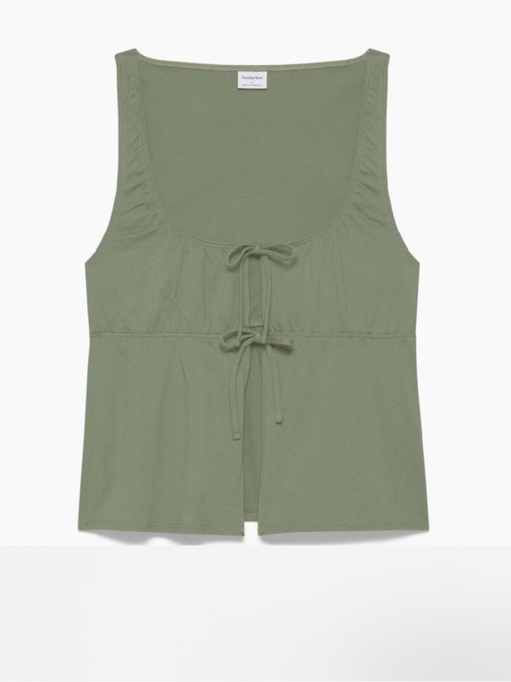 Aritzia cottonwhisk cannoli top green L